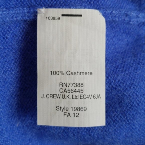 J.Crew Italian Cashmere Royal Blue Sweater - Picture 5 of 5